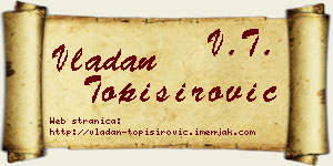 Vladan Topisirović vizit kartica